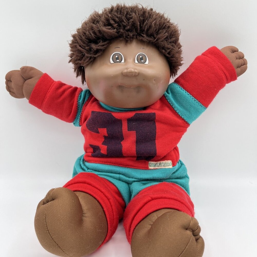 CABBAGE PATCH KIDS African American Boy Doll 1980's Head Mold 3‎ CPK Clothes